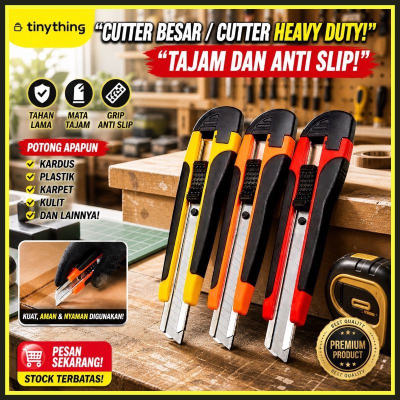 Cutter Besar 18MM Cutter Pisau Tajam Besar 18 MM