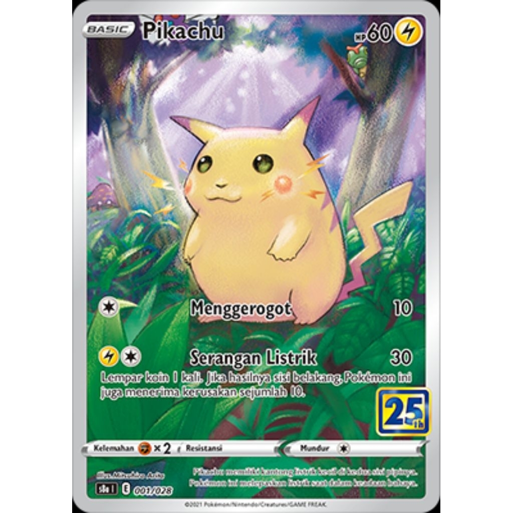 Tcg Pokemon Pikachu 25th Anniversary 2021 IDN