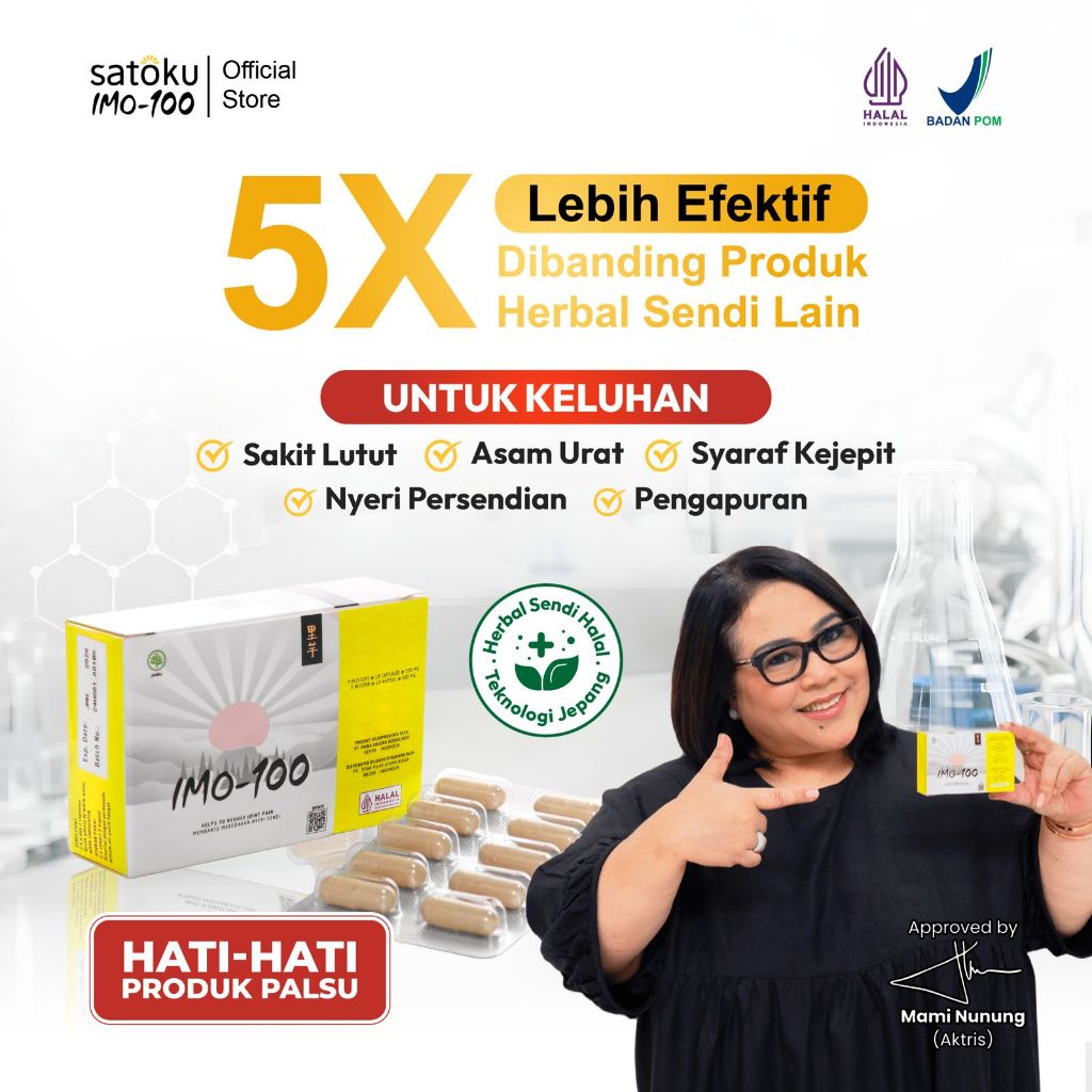 [1 BOX] Satoku Imo-100 ORIGINAL Suplemen Nyeri Sendi, Ramuan Jepang, Pereda Nyeri Sendi Untuk Osteoa