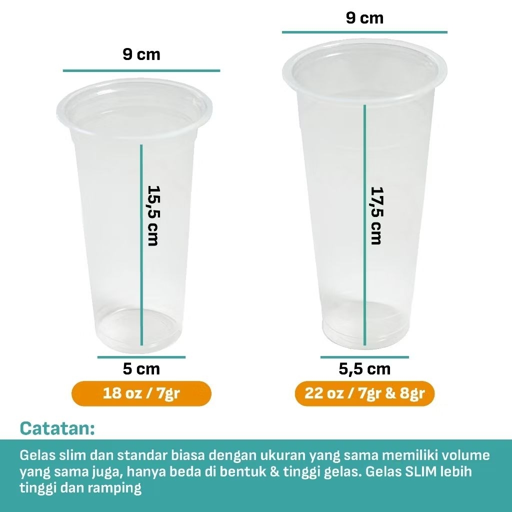 Gelas 18oz SLIM
