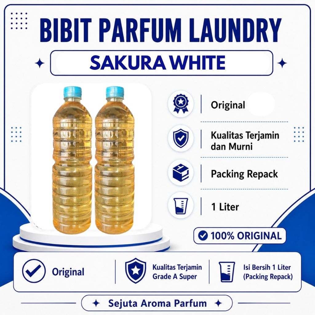 SAKURA WHITE (BIBIT PARFUM LAUNDRY) ORIGINAL FA UK.1 Ltr