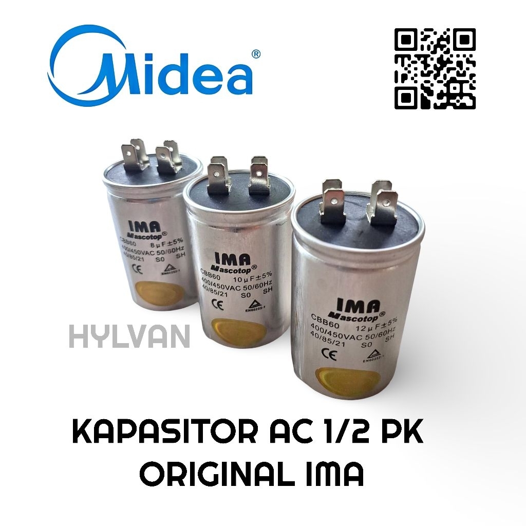 KAPASITOR KOMPRESOR OUTDOOR AC 1/2PK | 0,5PK MIDEA