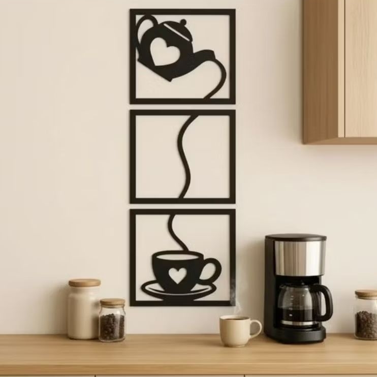 1 Set Dekorasi Dinding Timbul Tea Coffee Untuk Rumah Makan Cafe Warkop Angkringan Coffee Shop