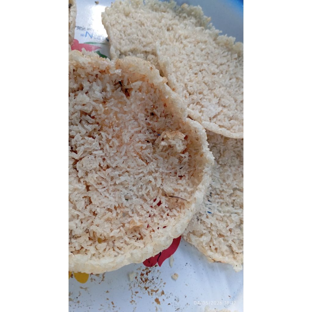 kerak nasi mentah 3 keping