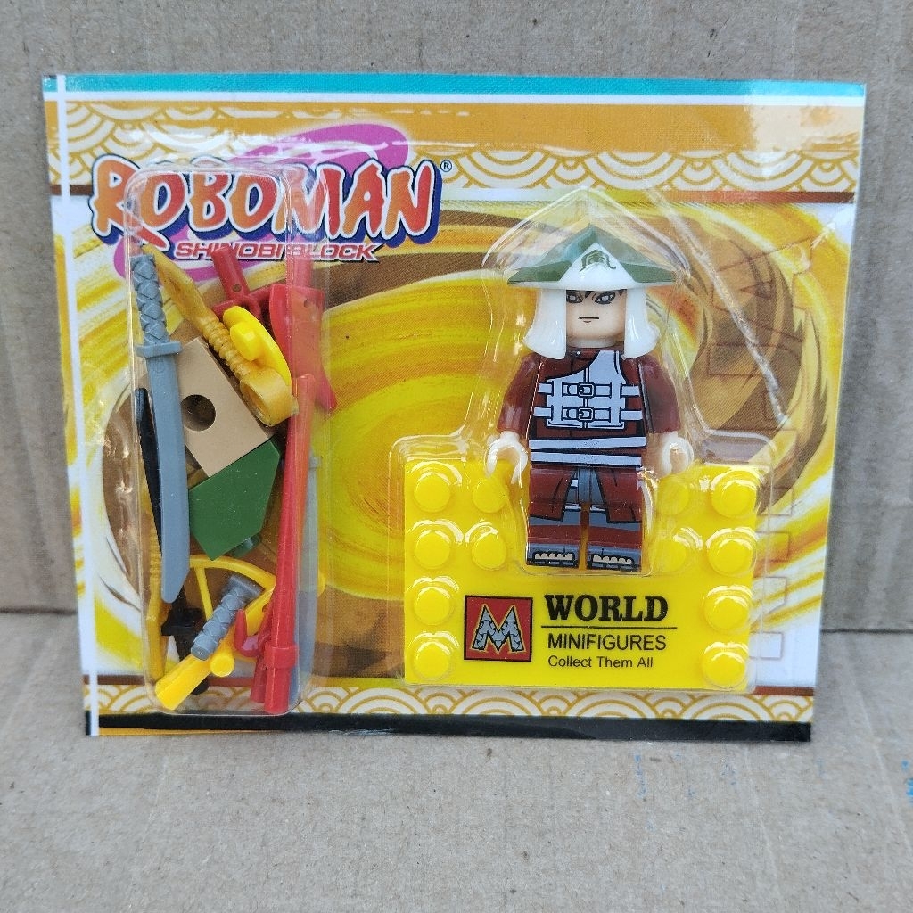 1 set Mainan Robot Rakit Motif Naruto Onoki Mini Figur