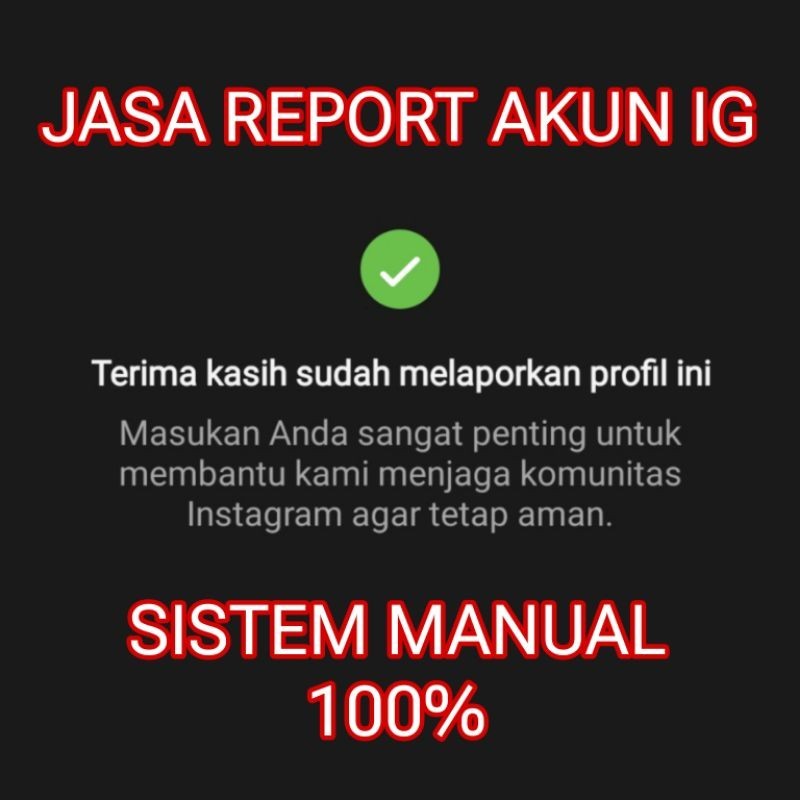 Jasa Lapor / Report Admin IG Centang Biru