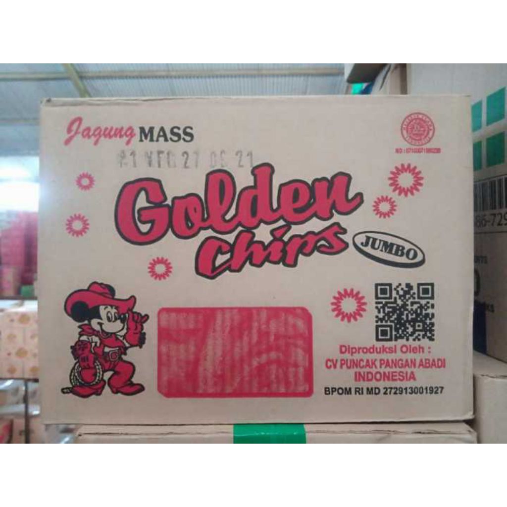 snack makanan ringan golden chips isi 6 renteng