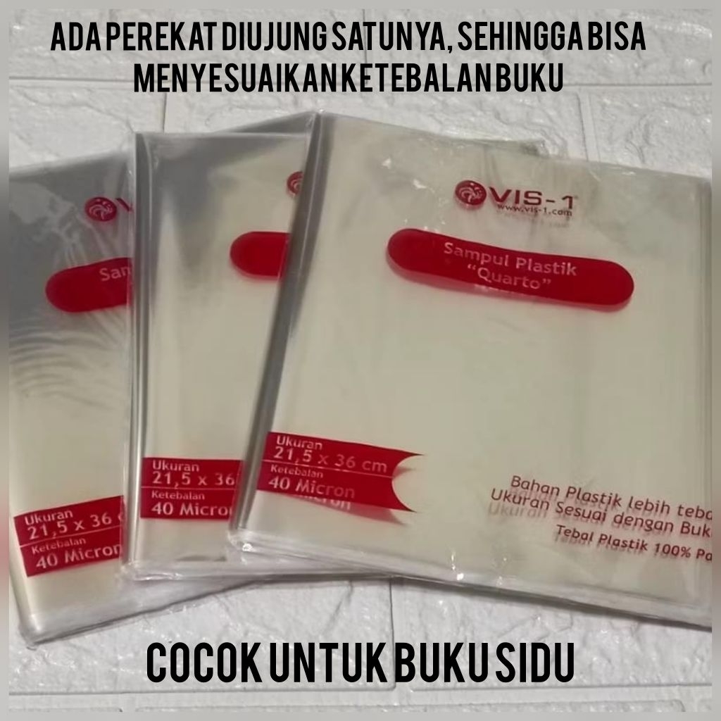 Sampul Plastik Kwarto 50 Lembar Tebal 0.4 Micron  - Sampul Buku Opp 50 Lembar - Sampul Plastik Quart