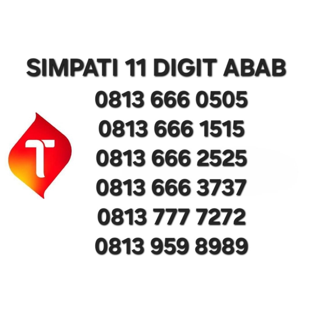 NOMOR CANTIK SIMPATI 11 DIGIT SERIAN TRIPLE ABAB RAPIH - 0813 666 ABAB - 0813 777 ABAB
