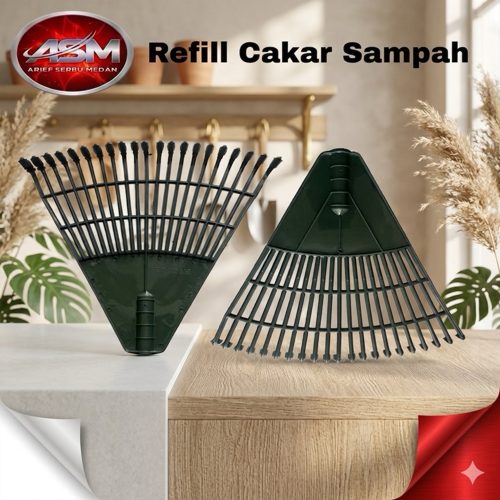 Refill Tanpa Gagang Garukan Sampah /Sapu Cakar Sampah Plastik Kuat Praktis Serbaguna
