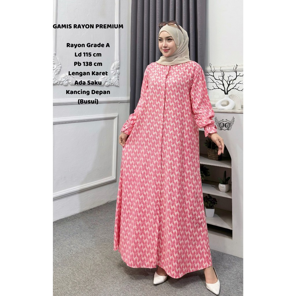 Gamis Arsyi Gamis Lengan Balon Gamis Rayon Premium Lengan Smok