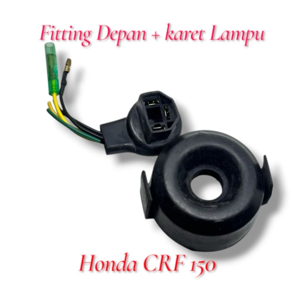 kabel fitting lampu +karet dudukan lampu Honda CRF 150 1set soket lampu h4 plus karet dudukan lampu 