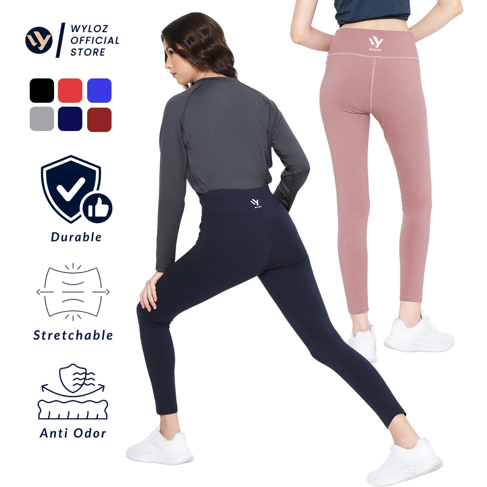 Wyloz Celana Leging Olahraga Jumbo Legging Sport Big Size Panjang Senam Fitness Gym Cewek Wanita