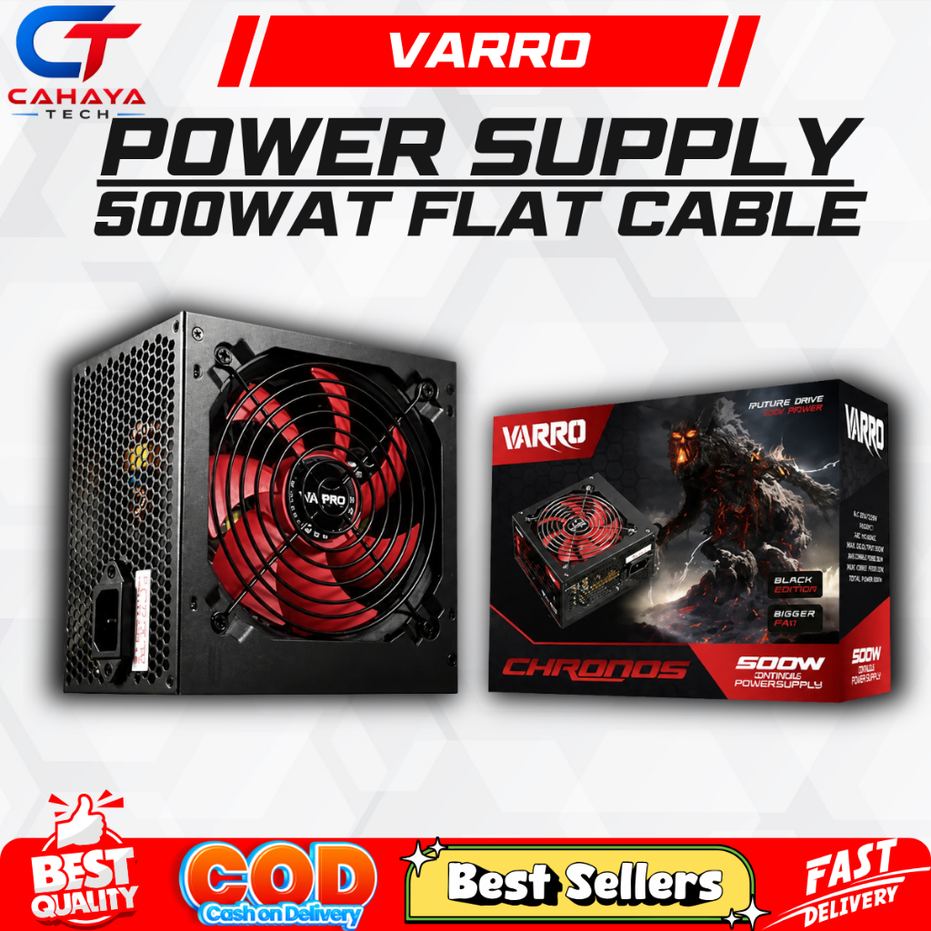 PSU POWER SUPPLY VARRO 500 WATT PSU Varro 500watt Flat Cable