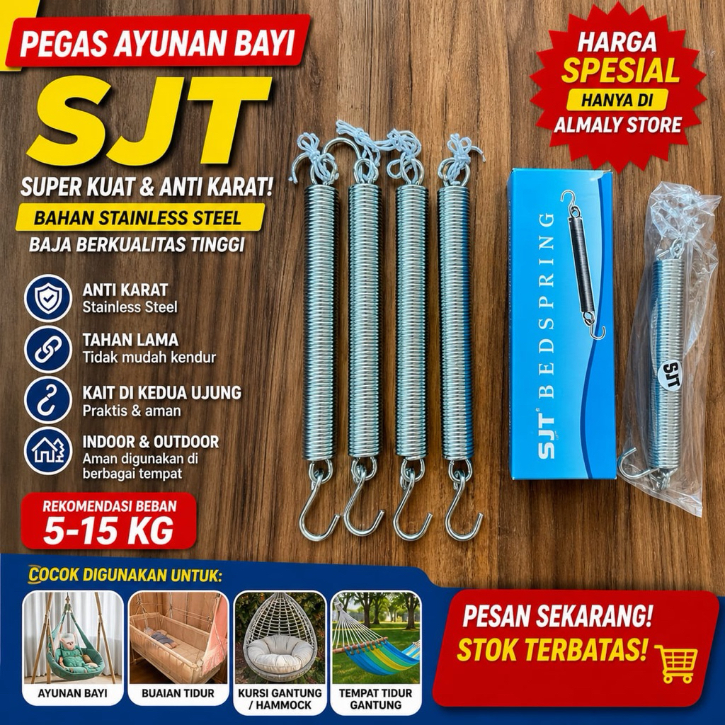 Per Pegas Ayunan Bayi SJT – Bed Spring Baja Kuat Anti Karat / Pegas Buaian 1 Pcs