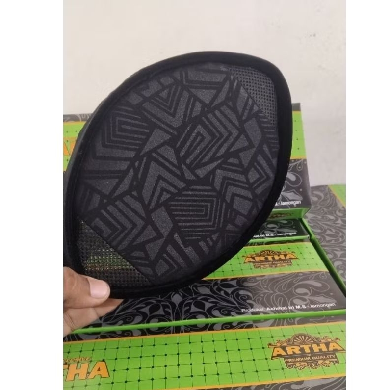 Peci Songkok Kopiah hitam ac kombinasi kain embos