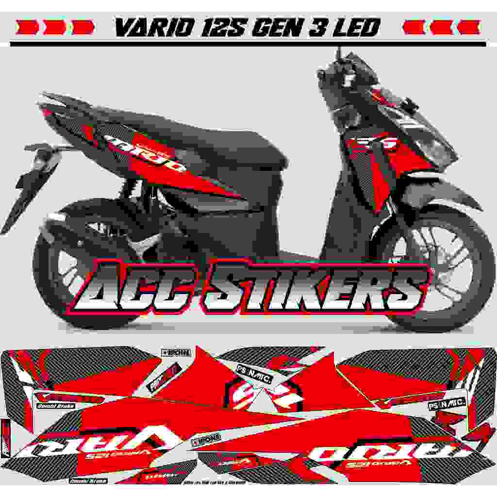Stiker decal Vario 125 New Gen 3 Grf Malaysia / Stiker Honda Click Malaysia / Vietnam/ Thailand/Vari