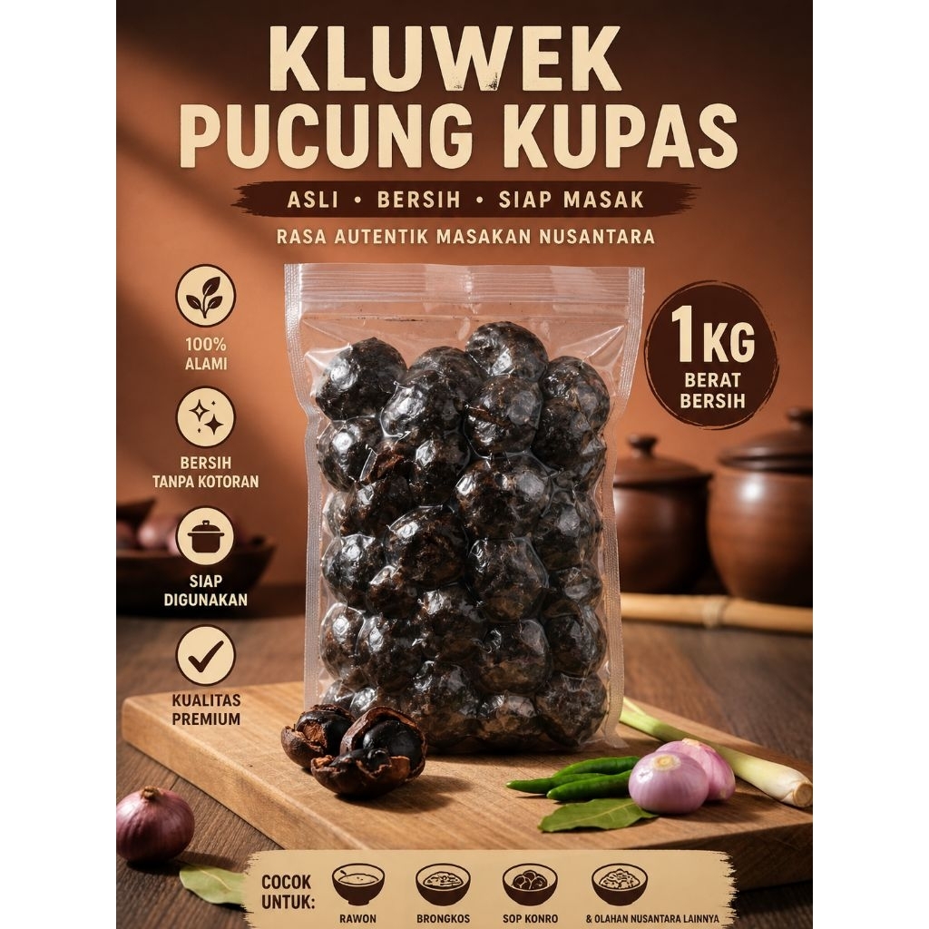 Kluwek Kupas 1KG Berkualitas Siap Dimasak