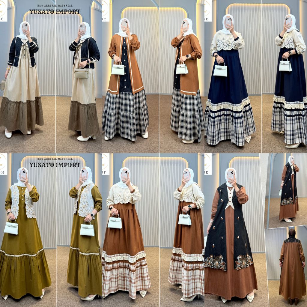 Gamis & Long Tunik Syaina By Semut Ori Terbaru (Ready)