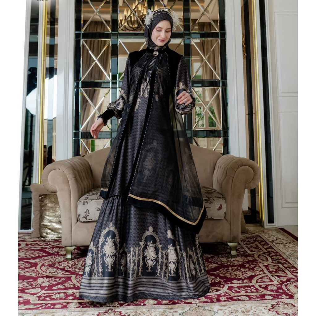 Gamis syari FG brand Farghani syari set