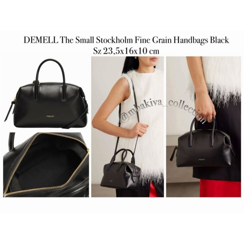 The Small Stockholm Fine Grain Handbags Black