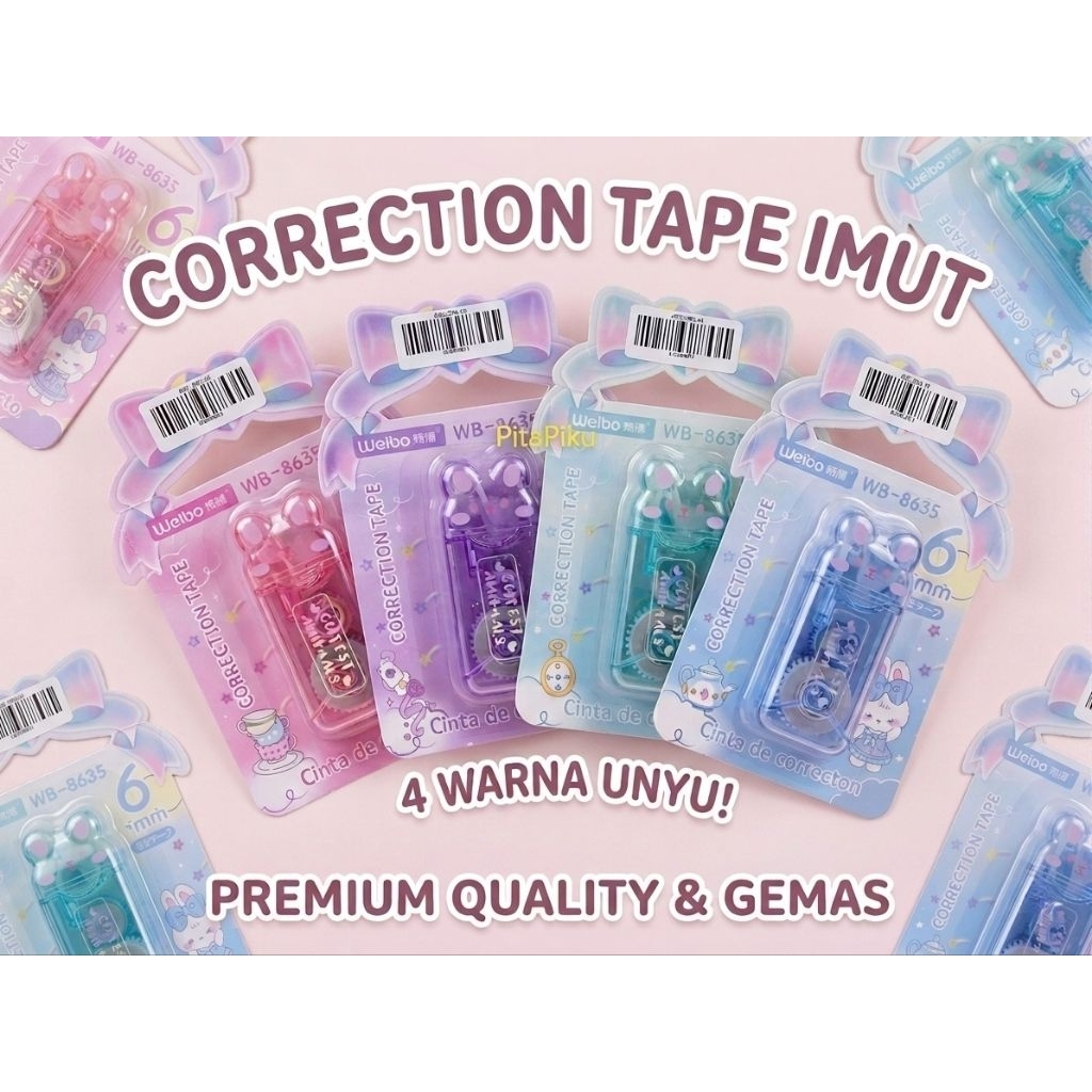 Correction Tape Imut Motif Pita//Correction Tape Lucu