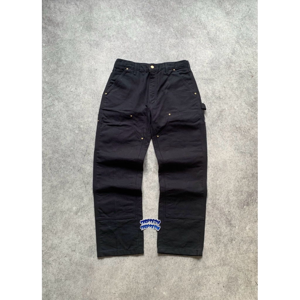 Carhartt b01/106679 black double knee carpenter canvas duck