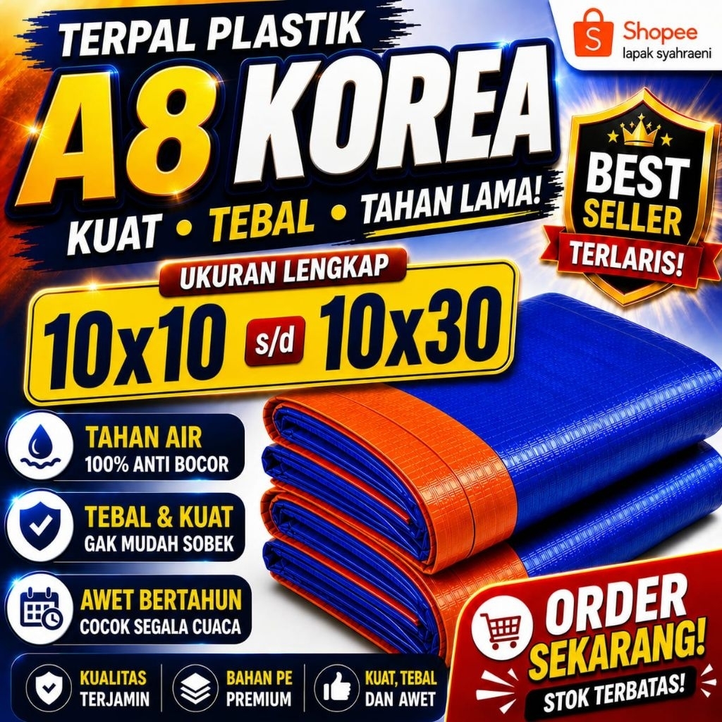 Terpal murah kualitas juara terpal plastik Korea tebal A8 terpal jumbo terpal Anti air terpal tenda 