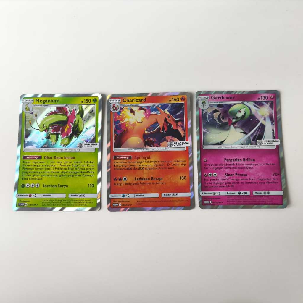 Set Promo Upnormal Charizard, Gardevoir, Meganium - Pokemon TCG Indonesia