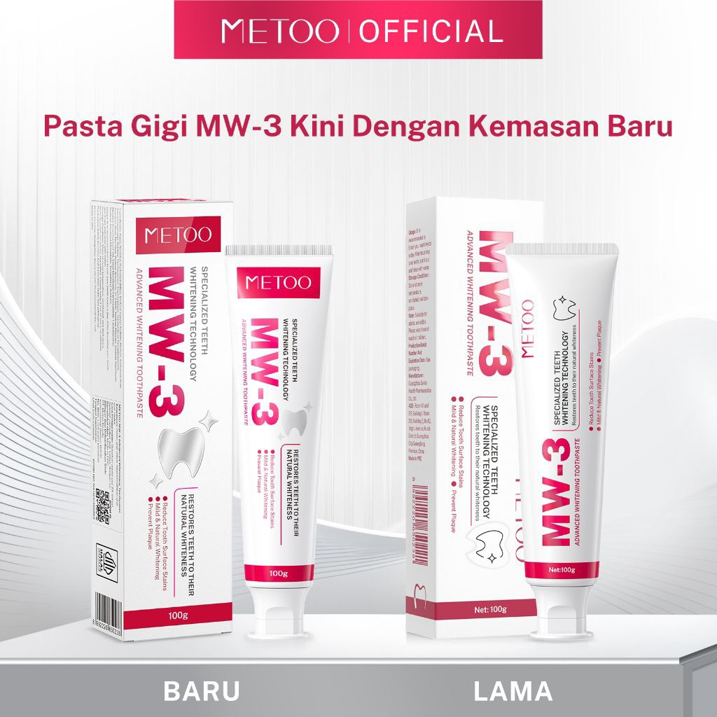 METOO MW-3 Pasta Gigi Pemutih Probiotik , Memutihkan Gigi Alami