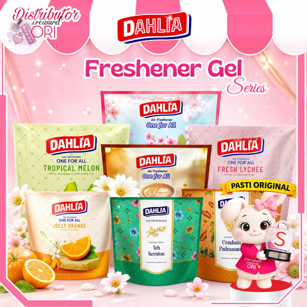 DAHLIA AIR FRESHENER GEL TEH KERATON  | pewangi pengharum ruangan | cendana padmasana teh keraton ch