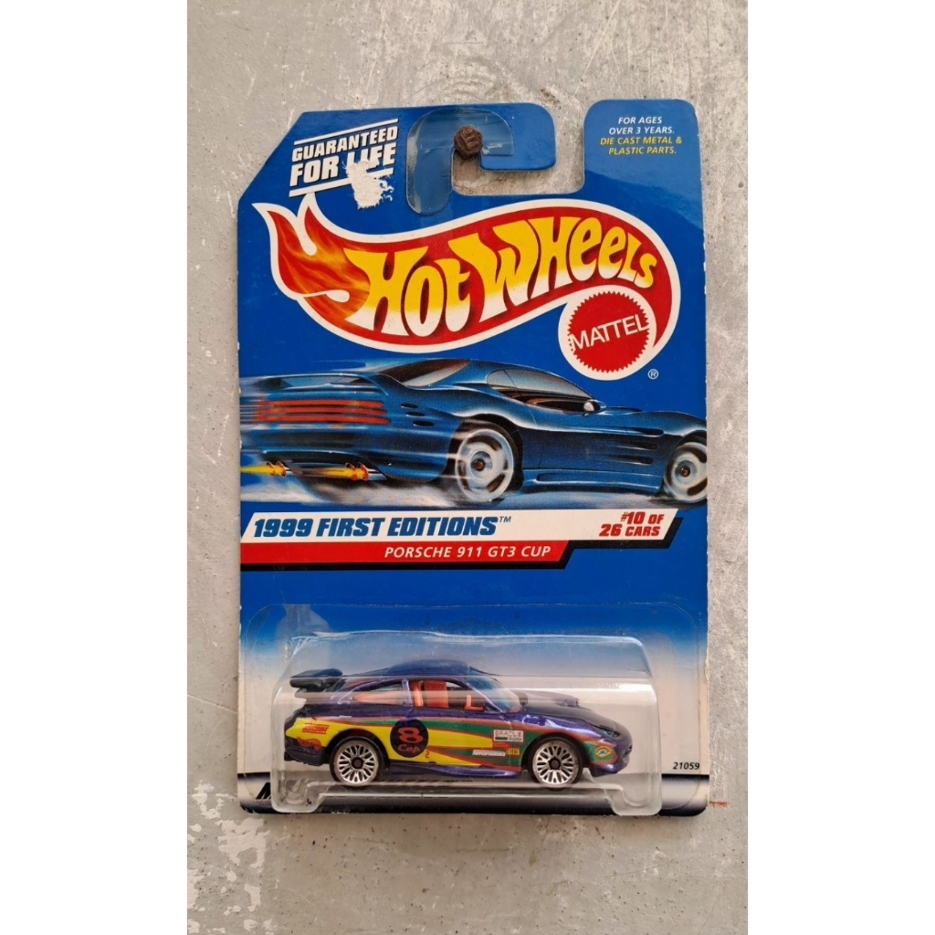 Hot Wheels Porsche 911 GT3 Cup First Edition Blue Card