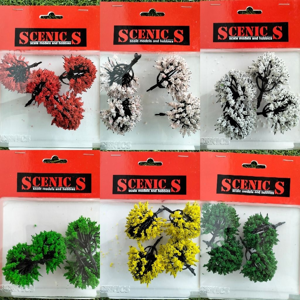 TANYAKAN STOK Miniatur Pohon Plastik/Pohon Bahan maket/Pohon Hias Maket/Pohon Bahan Maket