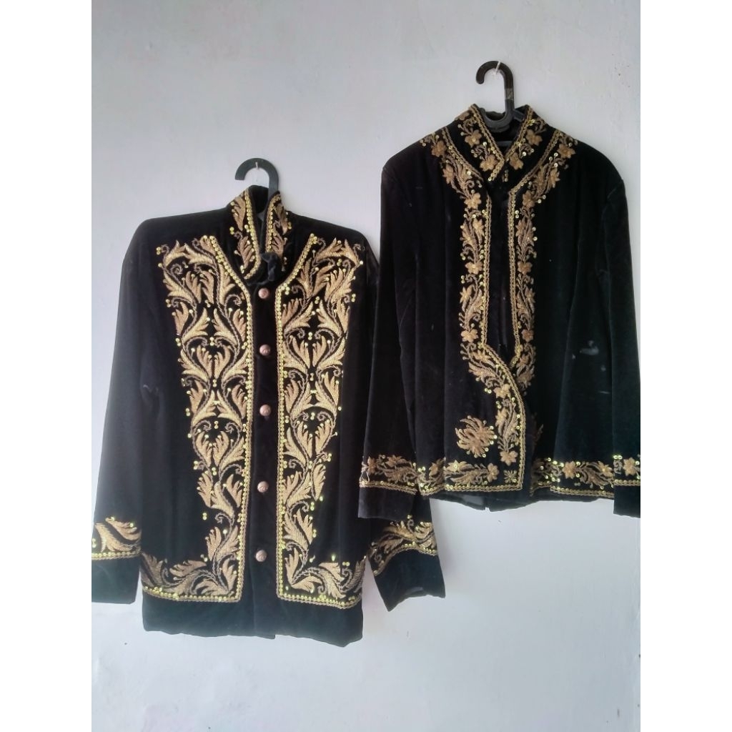 Set Baju Pengantin Jawa Bludru SIZE L (Hitam)