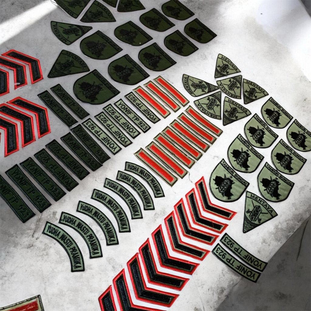 Atribut bordir PDL TNI AD satuan CUSTOM
