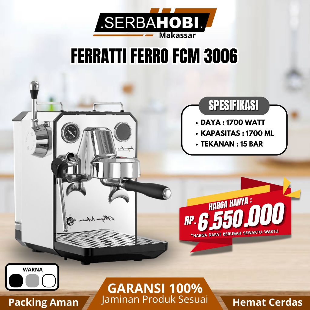 Mesin Kopi Espresso Coffee Maker FCM 3006 Untuk Cafe / Coffee Shop