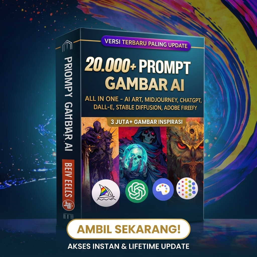 20.000+ Prompt Gambar AI All in One - AI Art, Midjourney, ChatGPT, Dall-E, Stable Diffusion, Adobe F