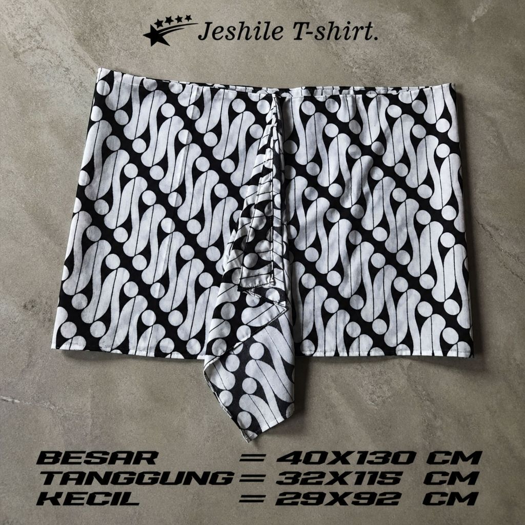 SEMBONG BATIK JARIK PARANG BARONG PUTIH special edition cocok untuk bawahan basofi pria wanita speci