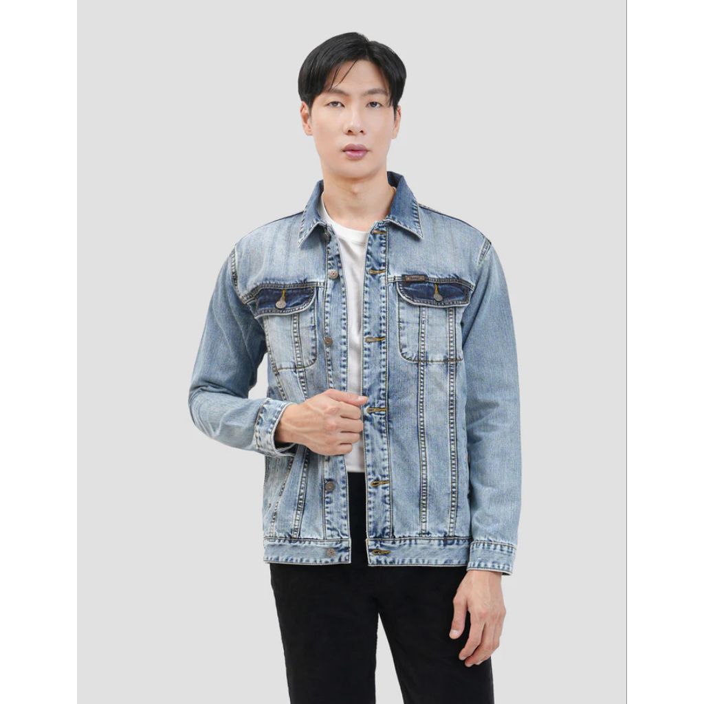 Jaket Denim Lois Mjb203E original pria terbaru