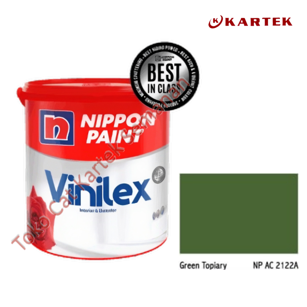 Nippon Paint Vinilex GREEN TOPIARY NP AC 2122A Cat Tembok Interior Eksterior Army Hijau Tentara 1kg 