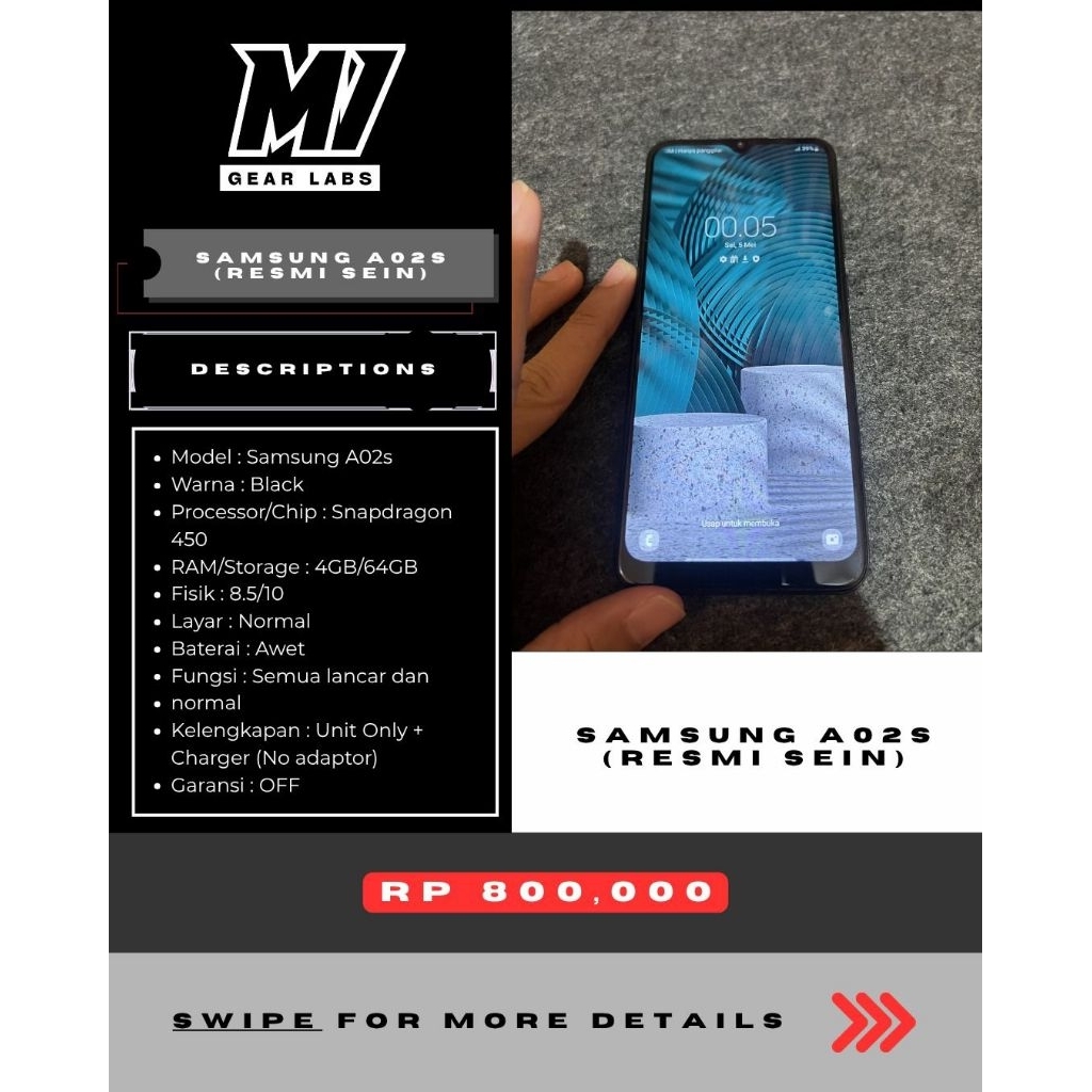 Samsung A02s RESMI SEIN (Second)