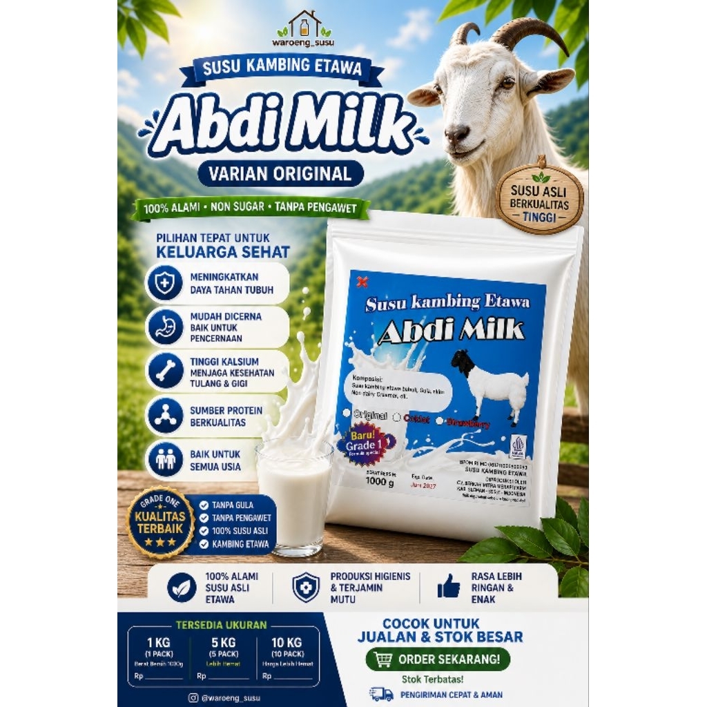 SUSU KAMBING ABDI MILK ORIGINAL GRADE 1
