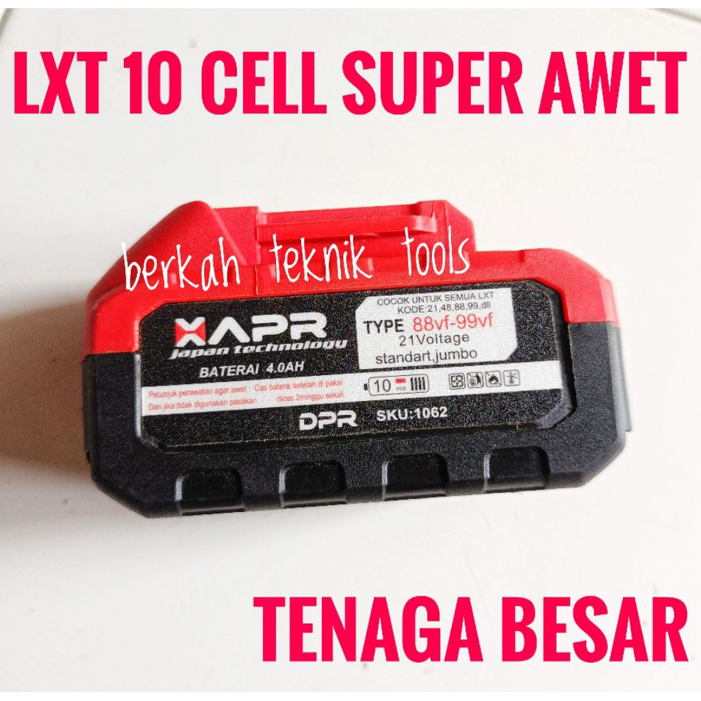 PROMO...... XAPR RAJA BATERAI 88VF 10 CELL SUPYA AWET TENAGA BESAR IMPACT WRENCH