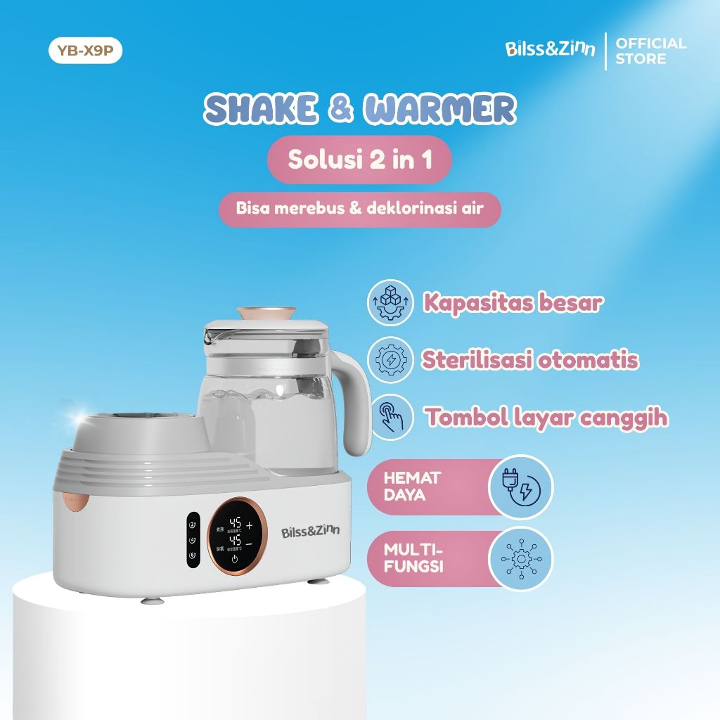 Bilss&Zinn Penghangat dan Pengocok MPASI, Susu Bayi 1300ml / Automatic Milk Shaker and Warmer YB-F15