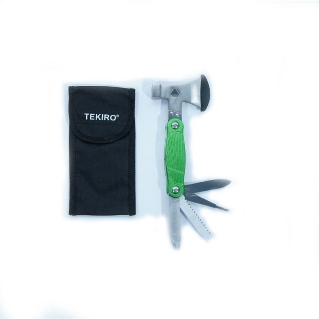 Tekiro Palu Kapak Lipat 7 in 1 Original Mini Axe Multifunction GT-MA1828 Kampak Kecil Camping Hiking