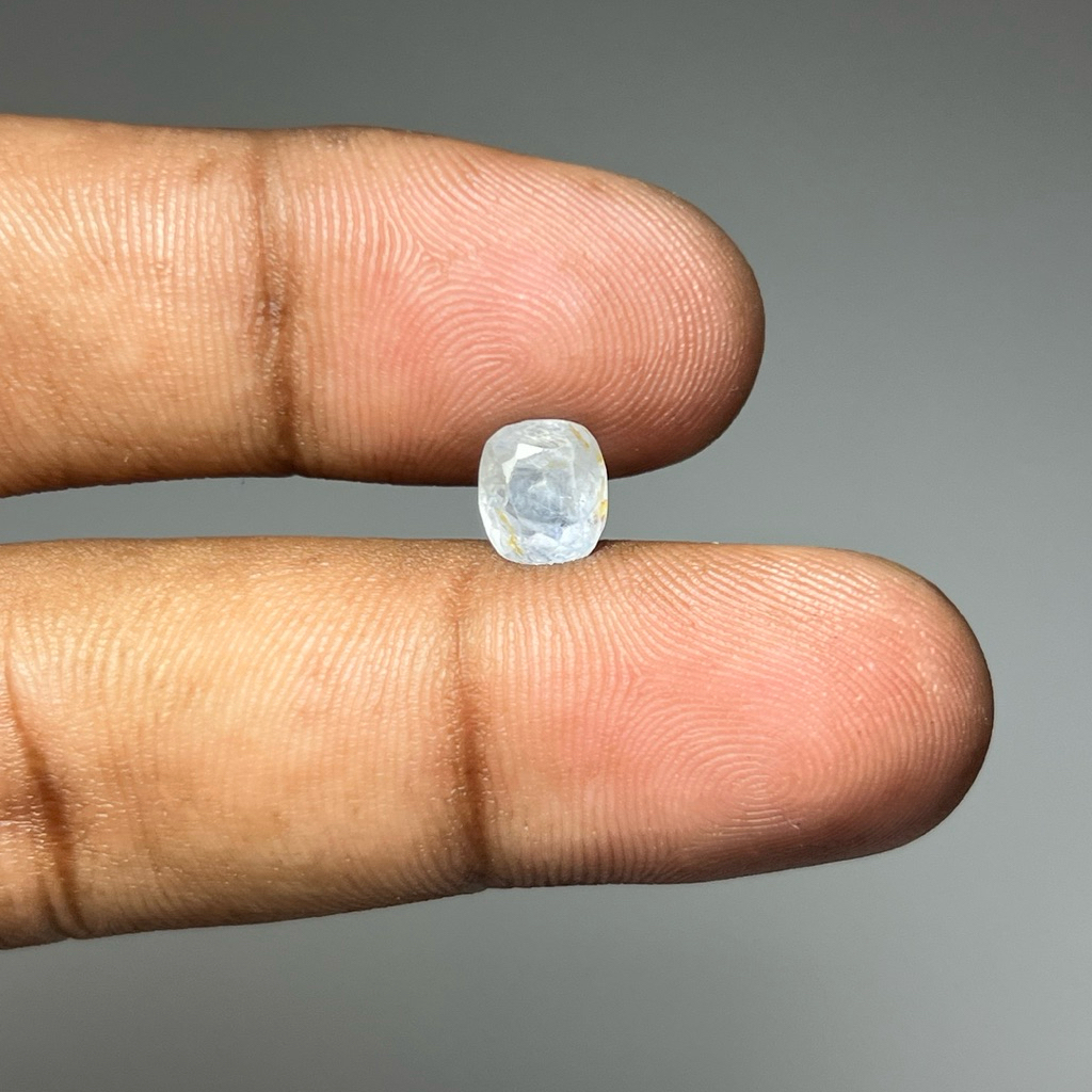 Natural Colourless Sapphire Ceylon Srilanka batu white safir Cylon Srilangka Ada Minus Dim 7.5x6.5x5