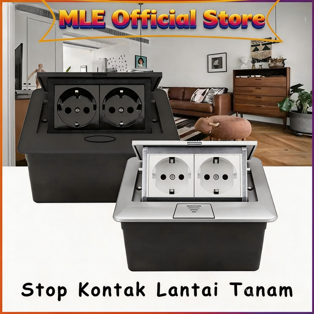 Stop Kontak Lantai Tanam Arde 2 Lubang/ Stop Kontak Lantai 4 Modul Arde Arde