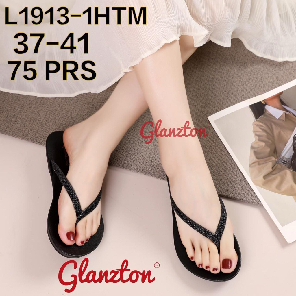 Sandal Japit Glanzton Khusus Hitam 1913, 1819, 1870, 1952, 2812