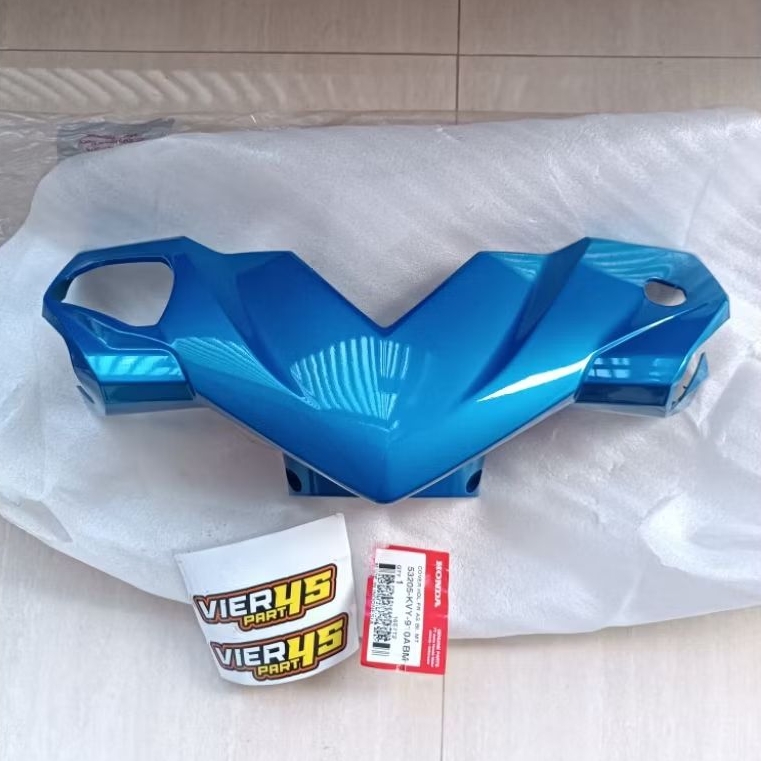 Cover Batok totok depan honda beat karbu biru muda original AHM 53205-KVY-910ABM