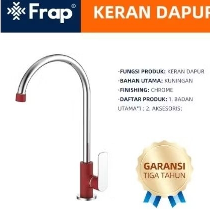 FRAP IF4102-7 Kran air Keran wastafel KeranDapur Merah Sink Tap